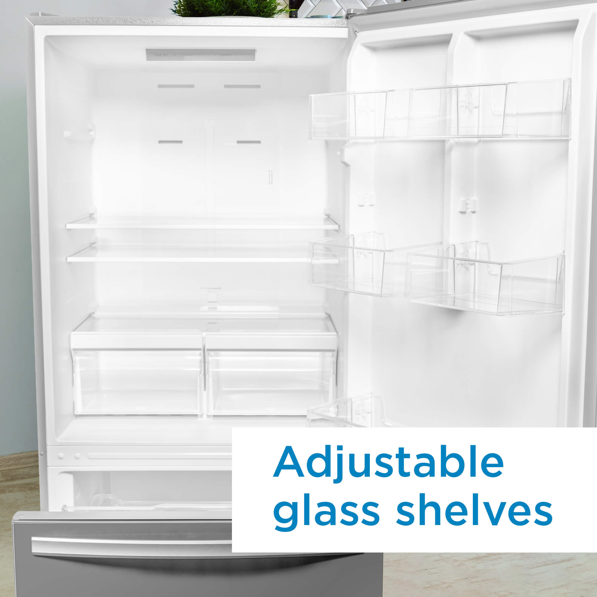 Danby - 29.5 Inch 18.7 cu. ft Bottom Mount Refrigerator in Stainless - DBM187E1SSDB