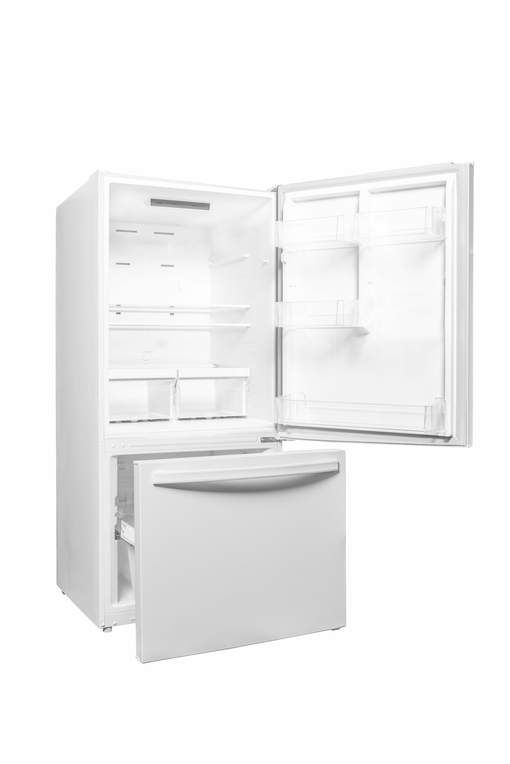 Danby - 29.5 Inch 18.7 cu. ft Bottom Mount Refrigerator in White - DBM187E1WDB