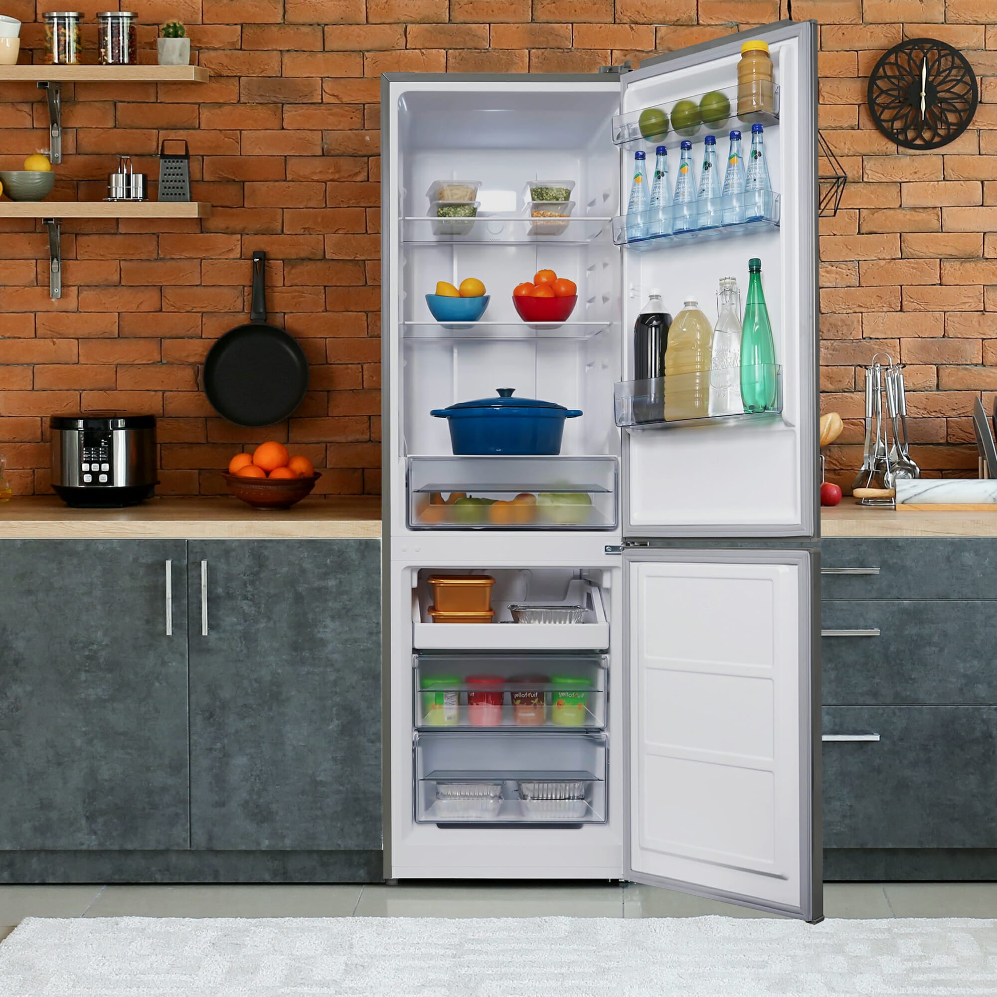 Danby - 23.69 Inch 10.3 cu. ft Bottom Mount Refrigerator in Stainless - DBMF100B1SLDB