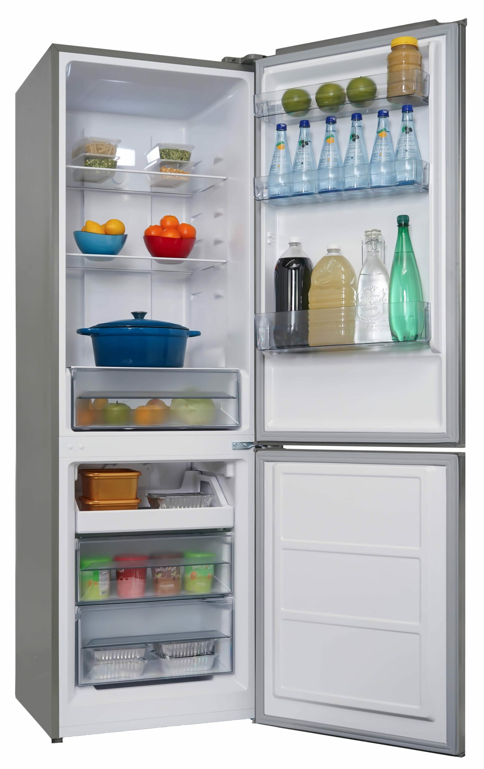 Danby - 23.69 Inch 10.3 cu. ft Bottom Mount Refrigerator in Stainless - DBMF100B1SLDB