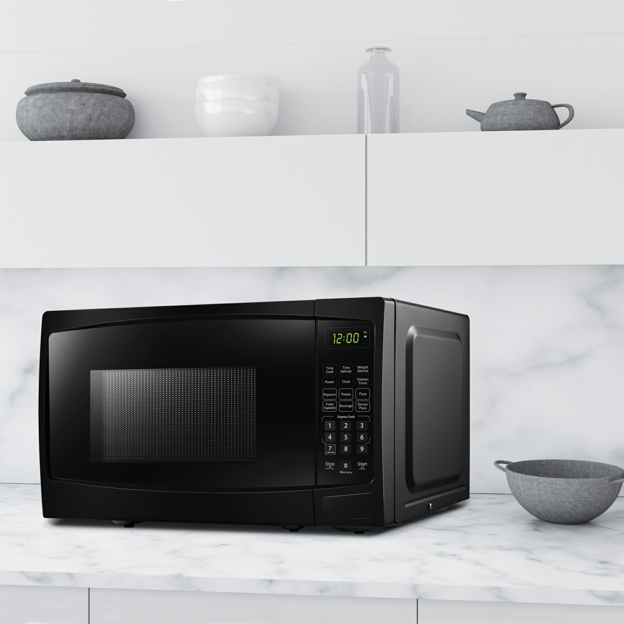 Danby - 0.9 cu. Ft Counter top Microwave in Black - DBMW0920BBB
