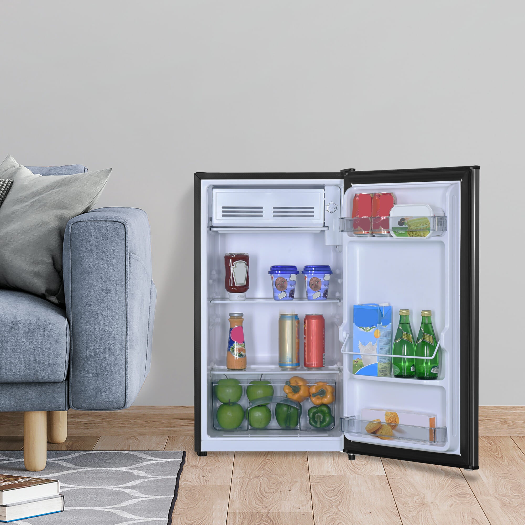 Danby - 18.5 Inch 3.3 cu. ft Mini Fridge Refrigerator in Stainless - DCR033B1SLM