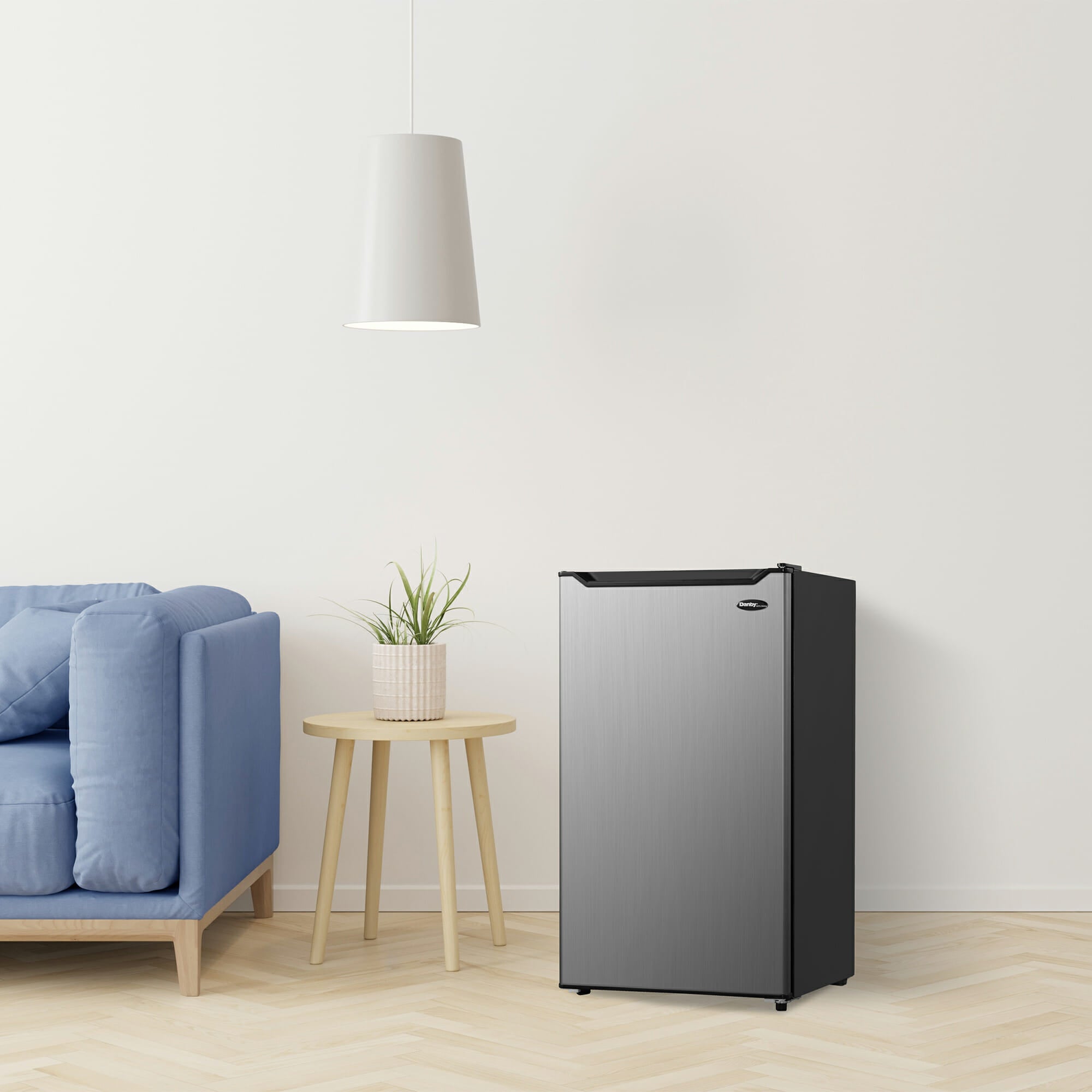 Danby - 18.5 Inch 3.3 cu. ft Mini Fridge Refrigerator in Stainless - DCR033B1SLM