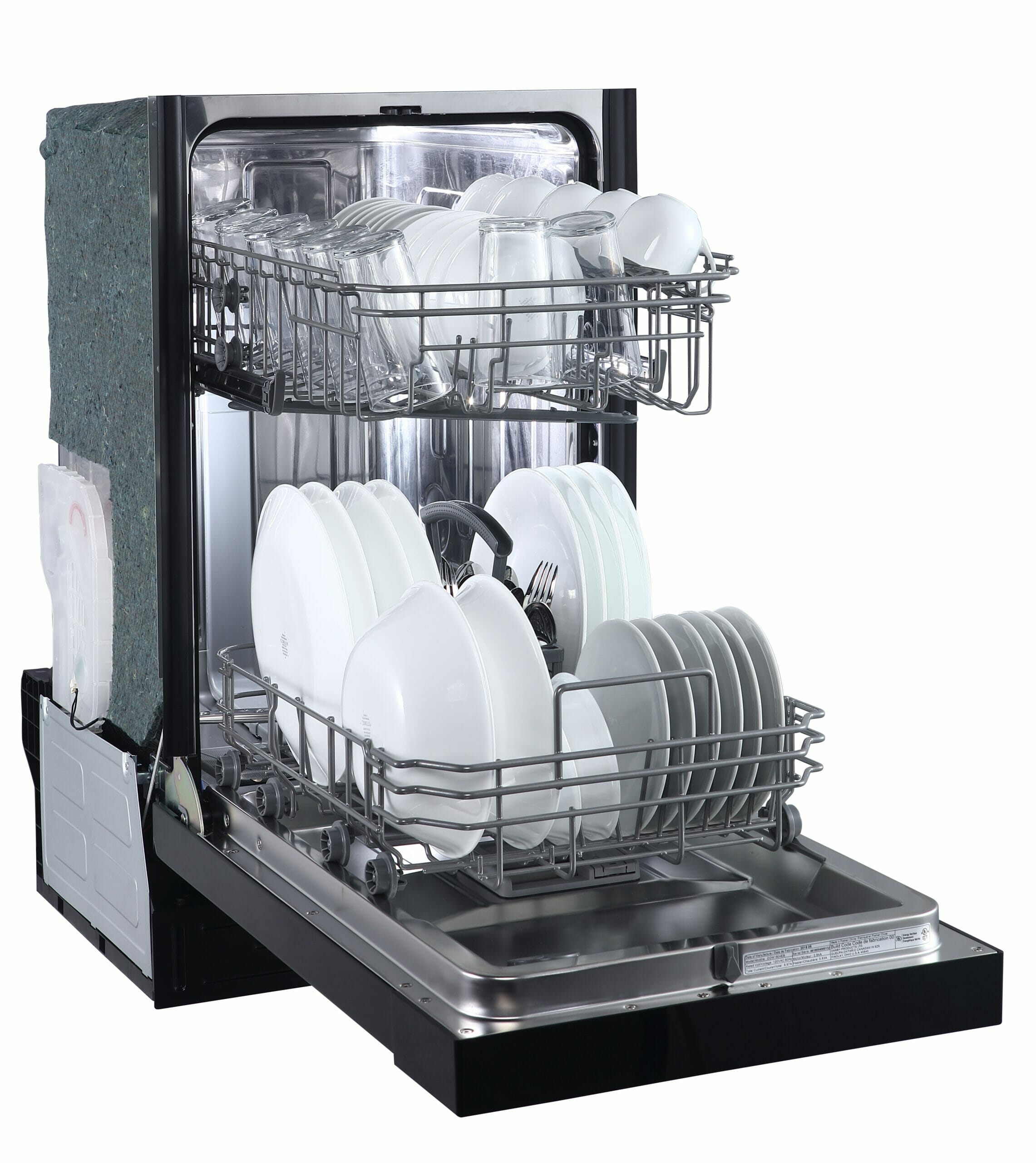 Danby - 52 dBA Built In Dishwasher in Black - DDW1804EB