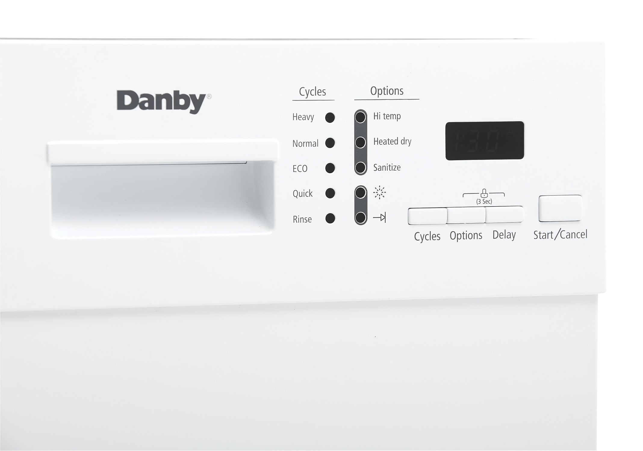 Danby - 52 dBA Built In Dishwasher in White - DDW1804EW