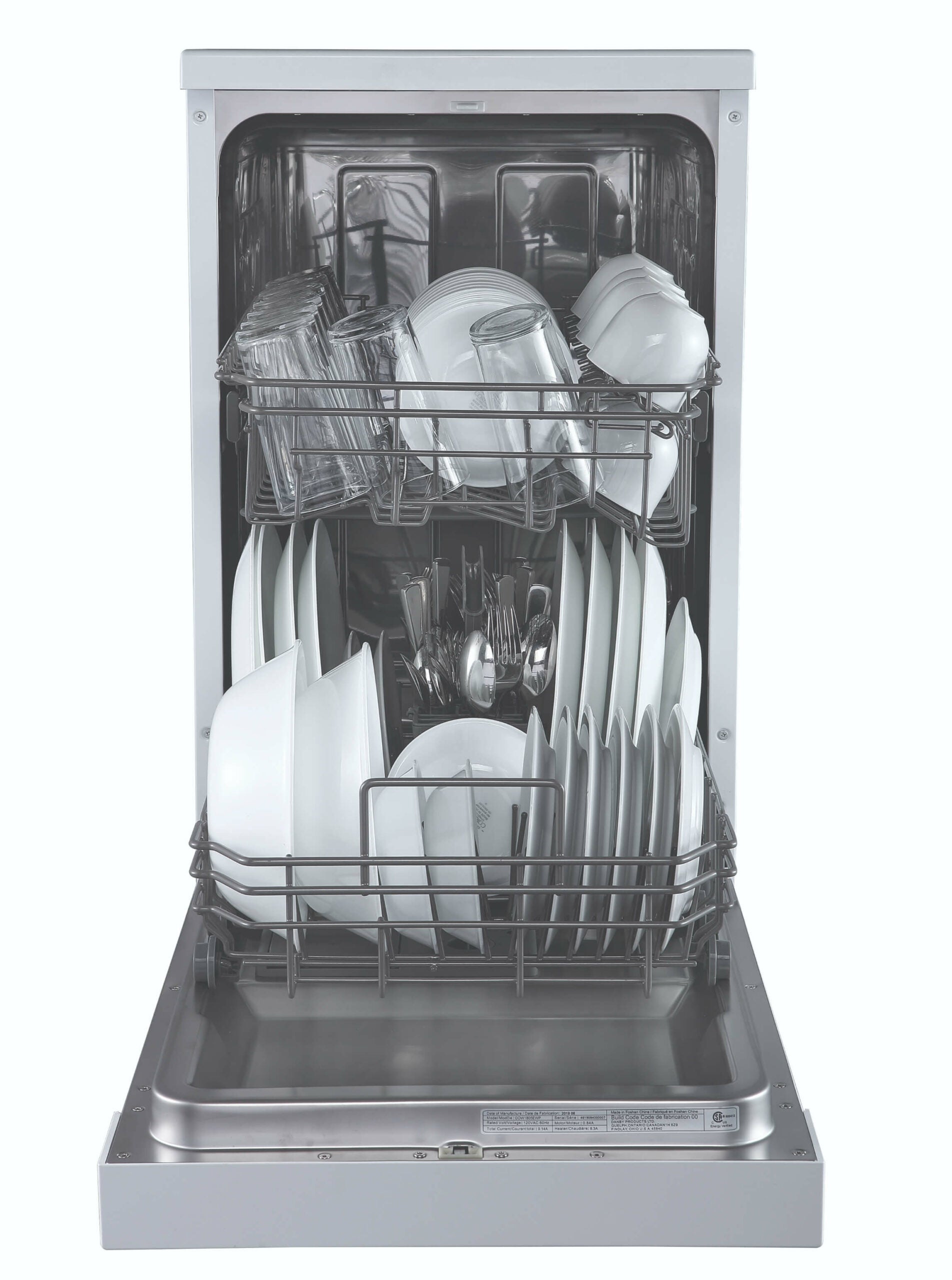 Danby - 52 dBA Portable Dishwasher in White - DDW1805EWP