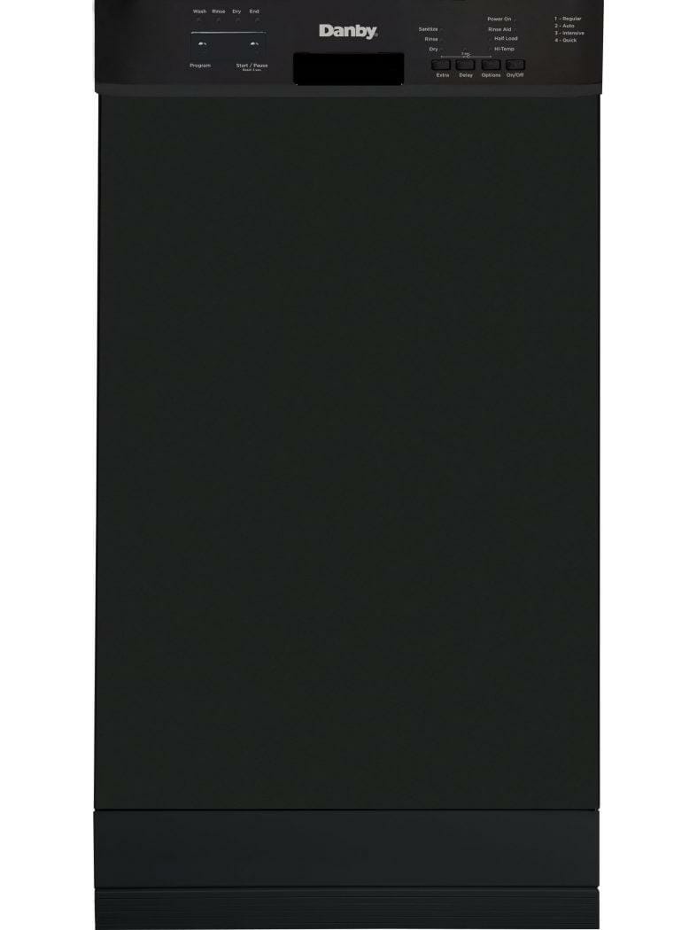 Danby - 52 dBA Built In Dishwasher in Black - DDW18D1EB