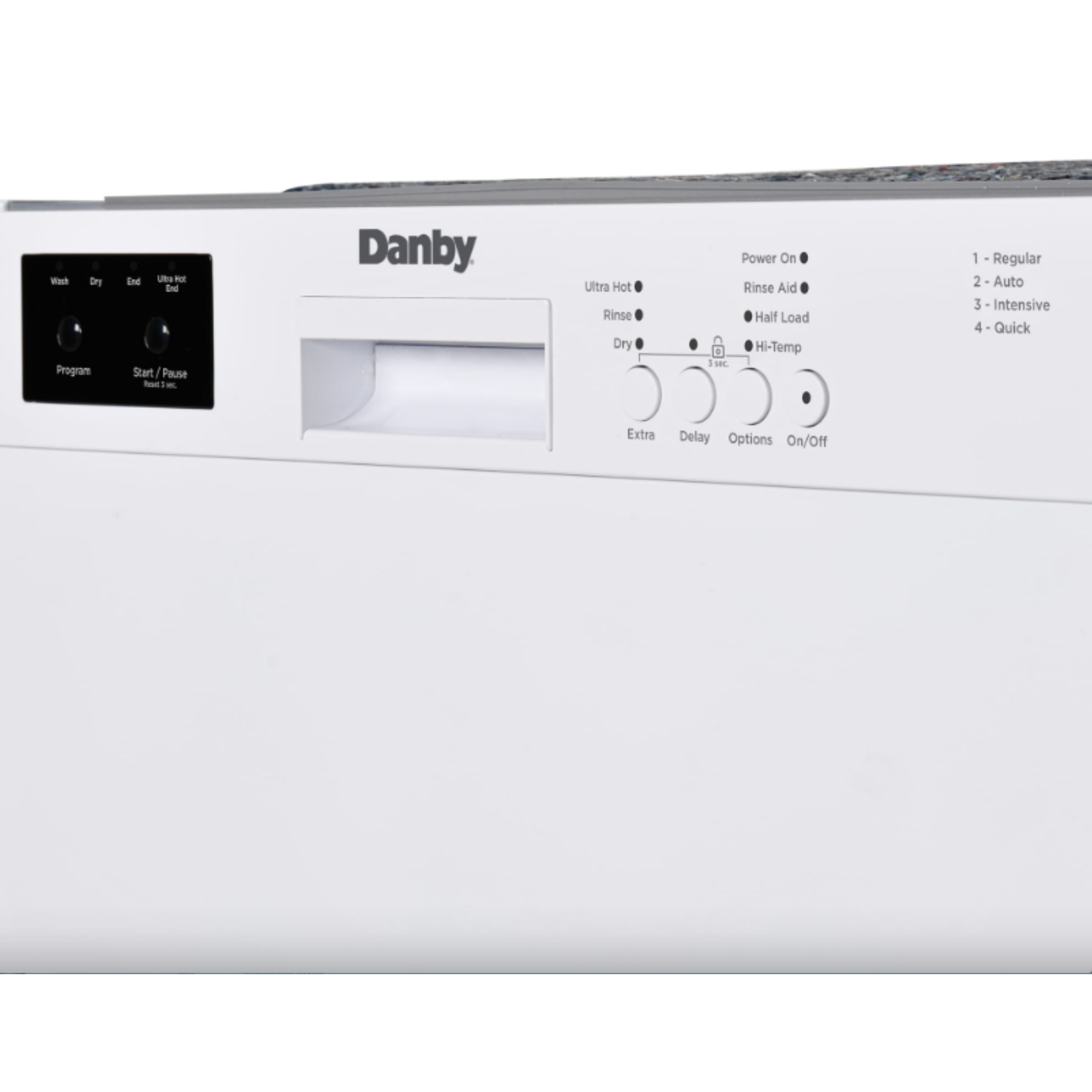 Danby - 51 dBA Built In Dishwasher in White - DDW2400EW