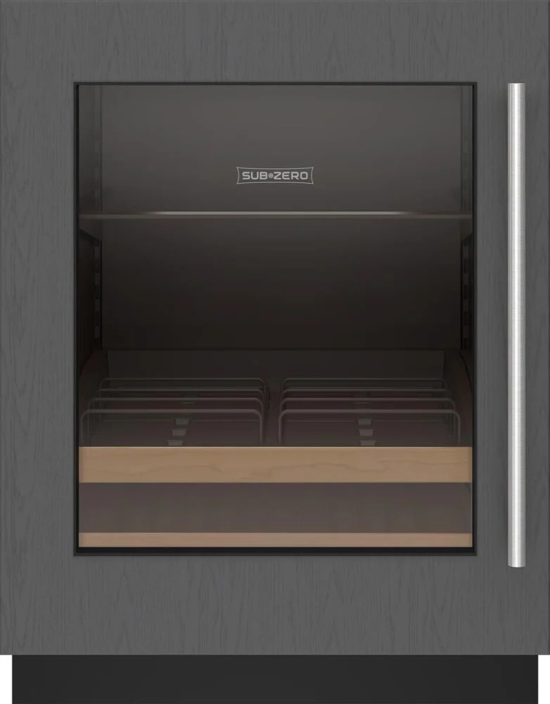 Sub-Zero - 24 Inch 5.1 cu. ft Built In / Integrated Beverage Centre Refrigerator in Panel Ready - DEU2450BG/ADA/L
