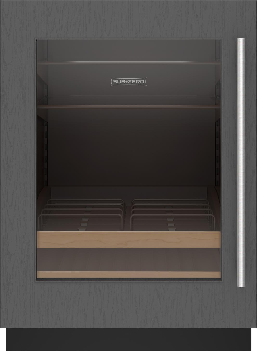 Sub-Zero - 24 Inch 5.5 cu. ft Built In / Integrated Beverage Centre Refrigerator in Panel Ready - DEU2450BG/L