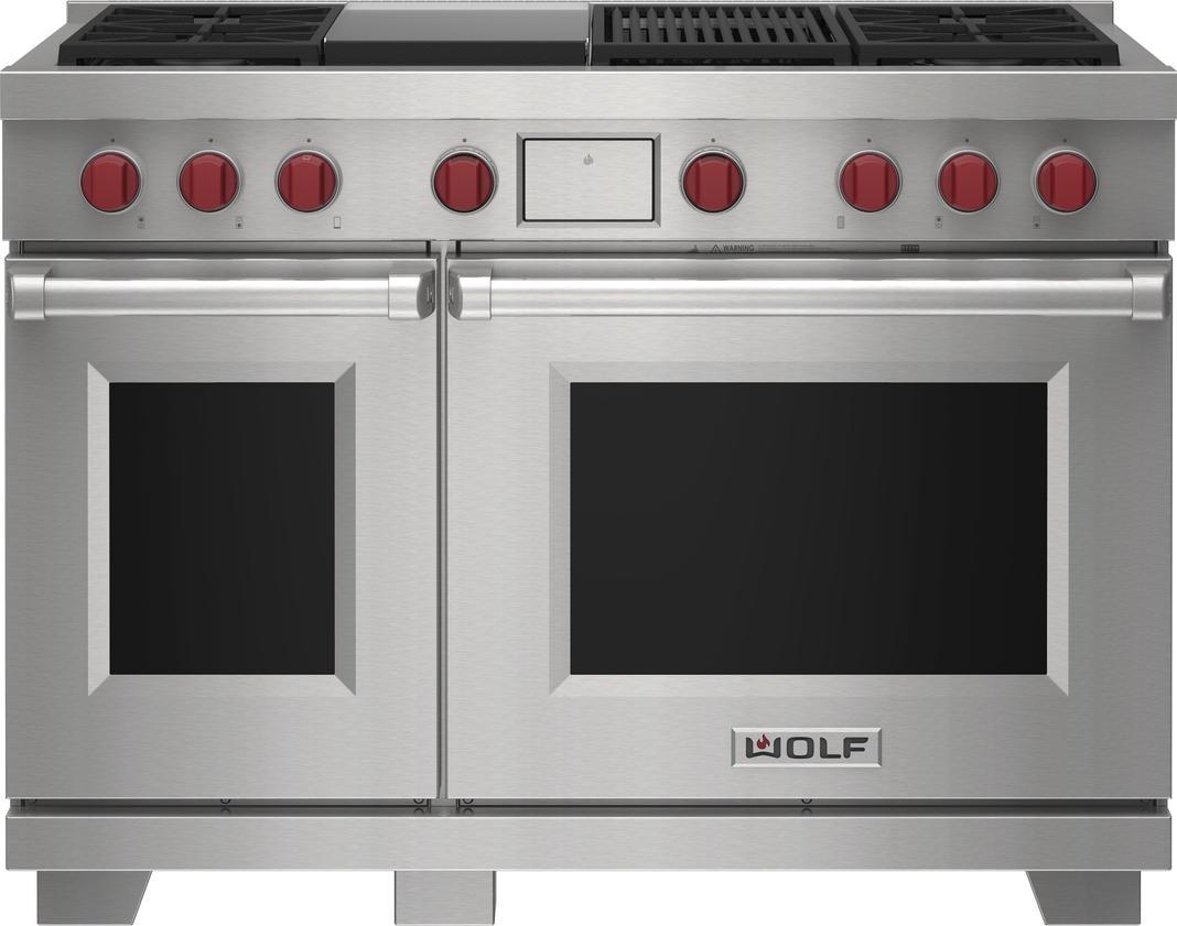 Wolf - 2.7 cu. ft Dual Fuel Range in Stainless - DF48450CG/S/P