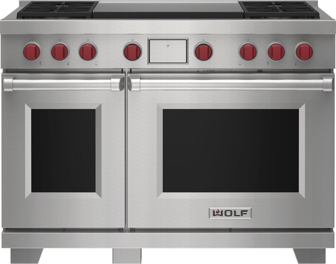 Wolf - 2.7 cu. ft Dual Fuel Range in Stainless - DF48450DG/S/P