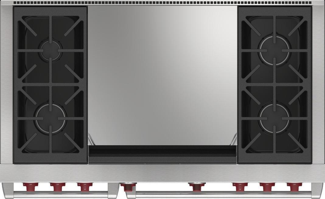 Wolf - 7.8 cu. ft Dual Fuel Range in Stainless - DF48450DG/S/P/LP