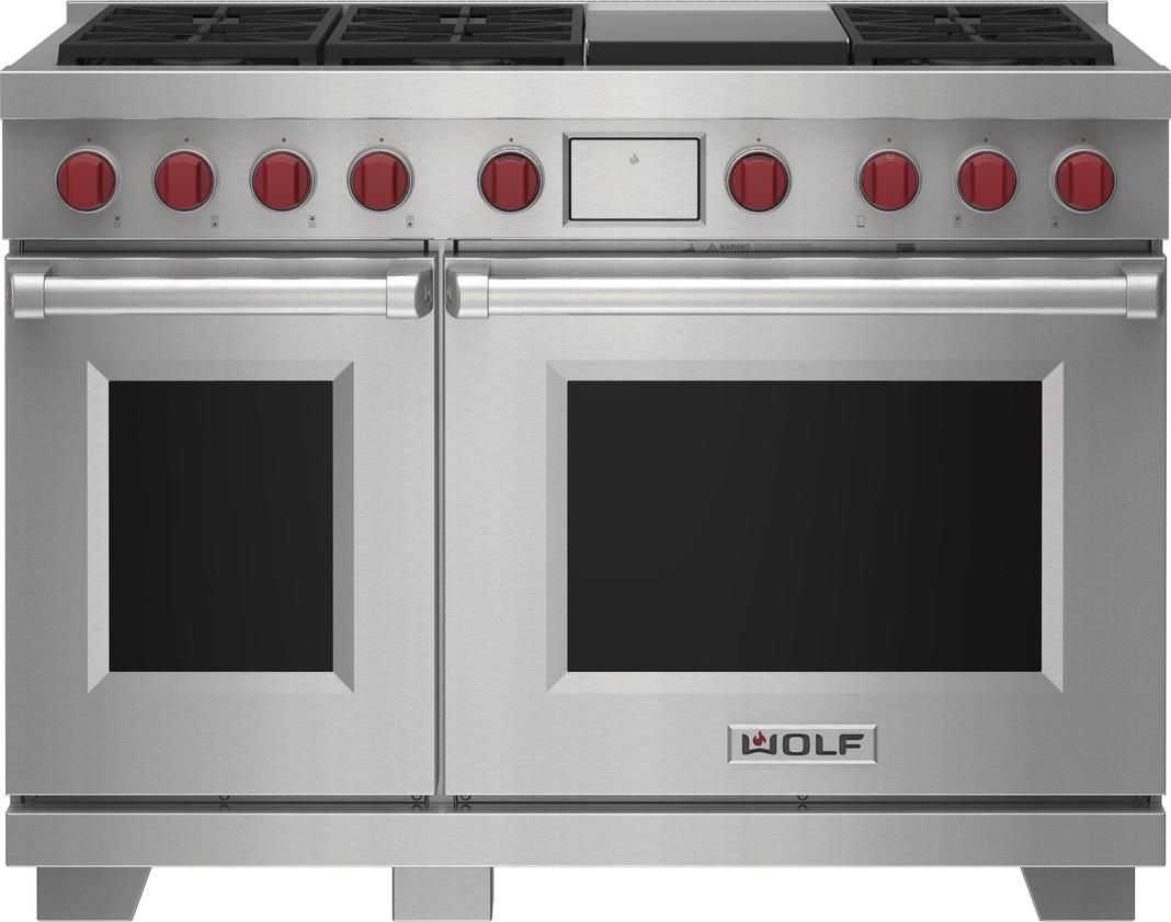 Wolf - 2.7 cu. ft Dual Fuel Range in Stainless - DF48650G/S/P