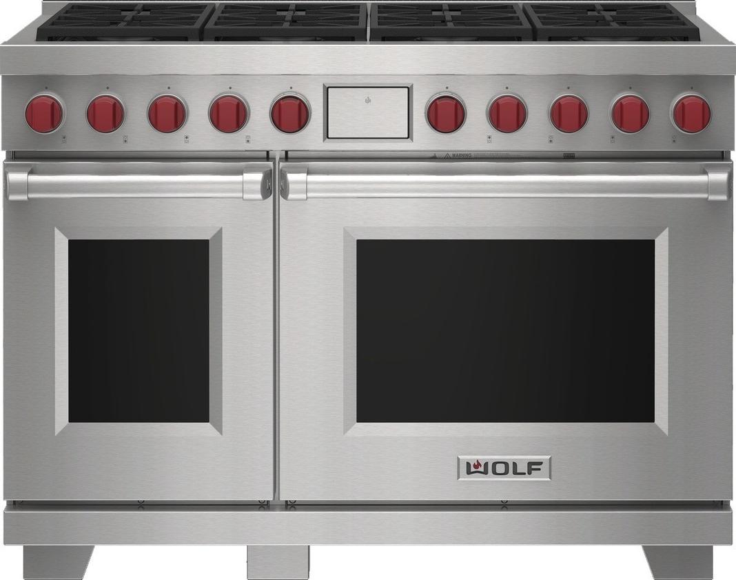 Wolf - 7.8 cu. ft Dual Fuel Range in Stainless - DF48850/S/P/LP