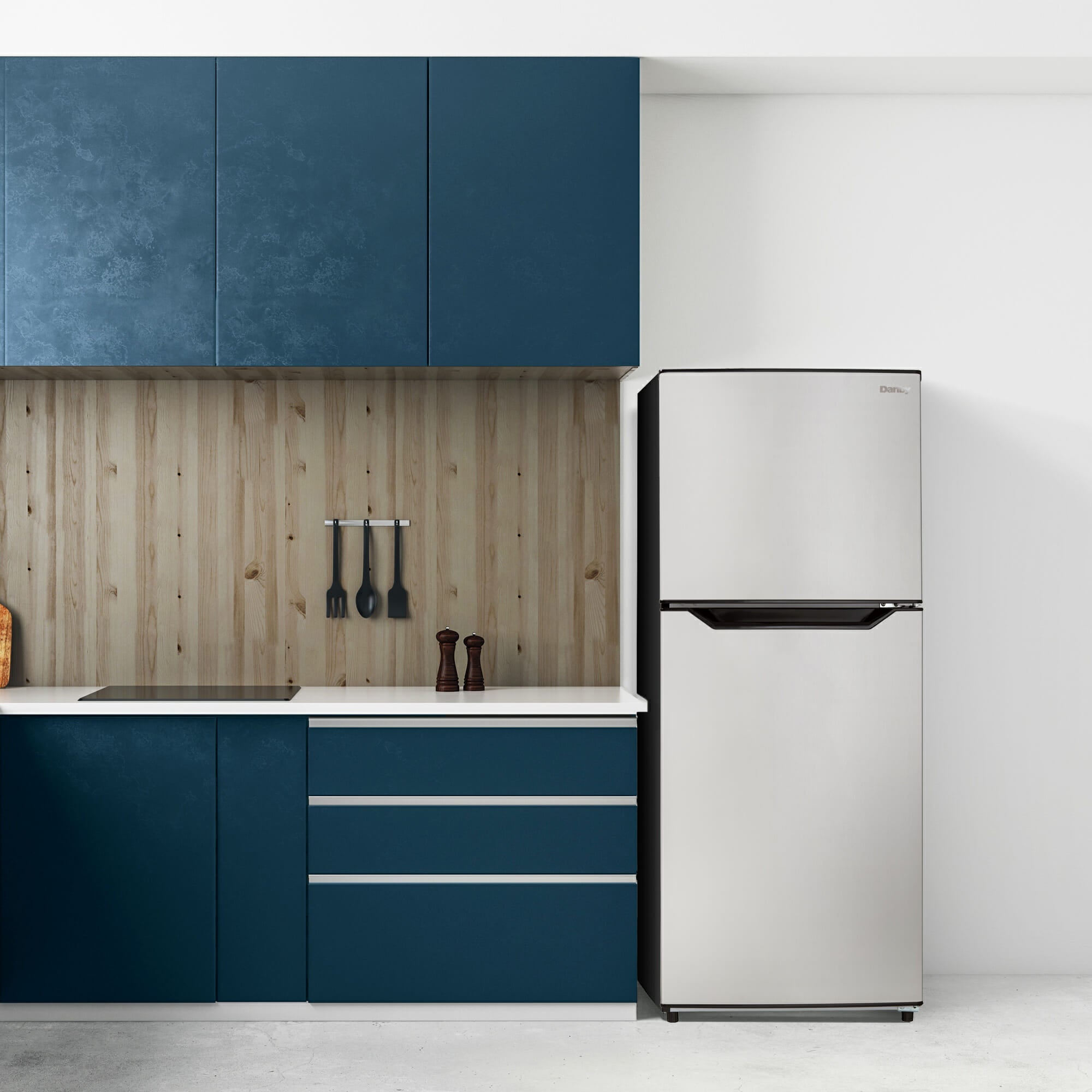 Danby - 23.44 Inch 11.6 cu. ft Top Mount Refrigerator in Stainless - DFF116B2SSDBR