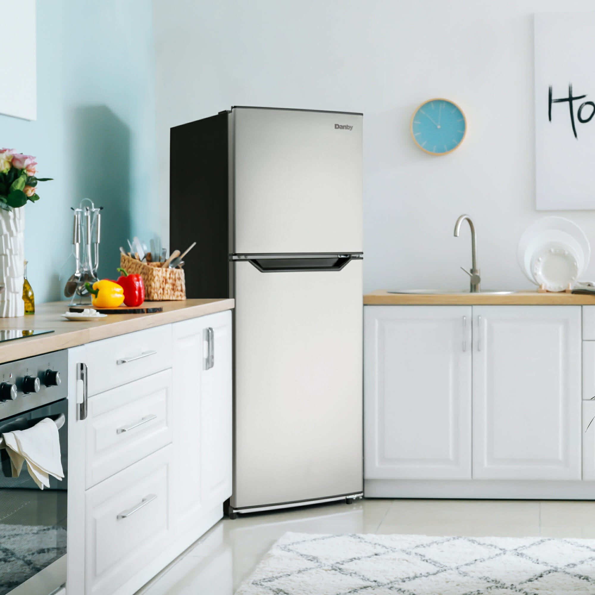 Danby - 23.44 Inch 11.6 cu. ft Top Mount Refrigerator in Stainless - DFF116B2SSDBR