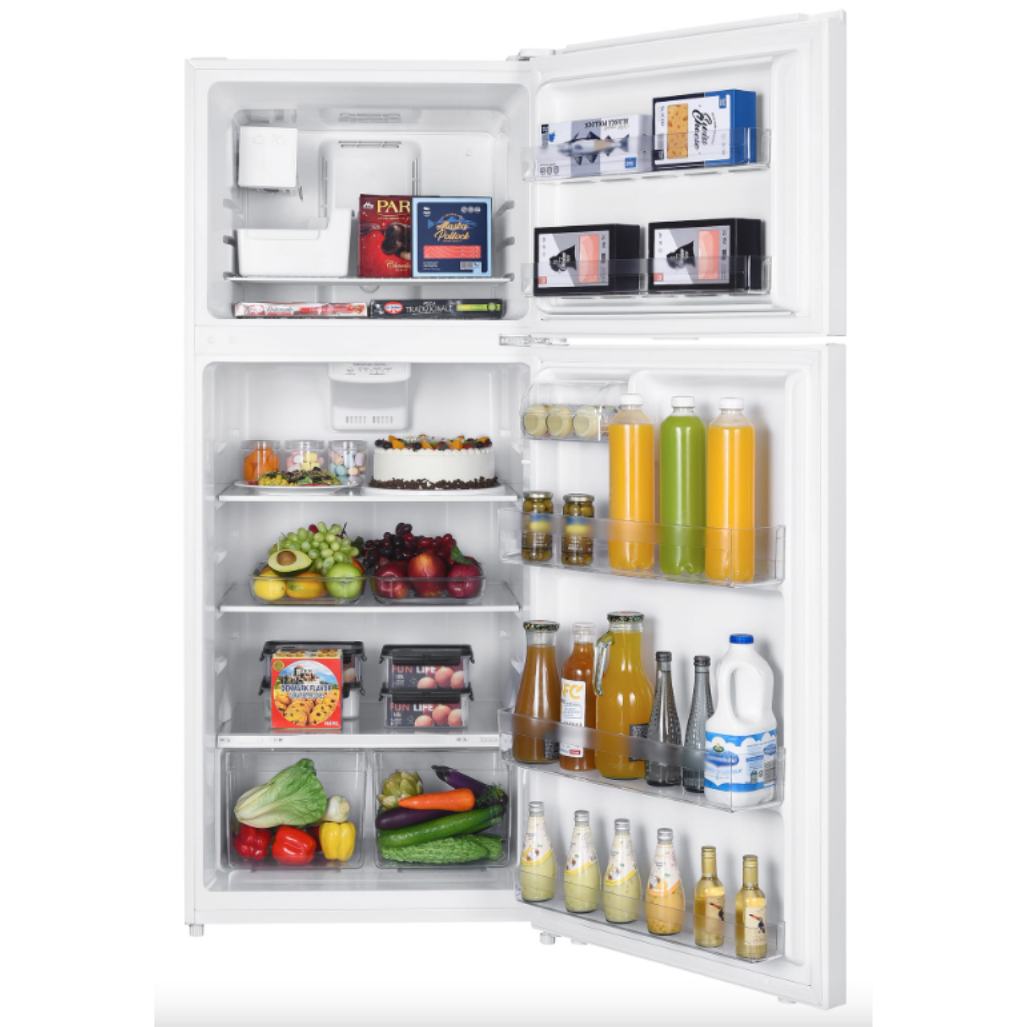 Danby - 27.94 Inch 18 cu. ft Top Mount Refrigerator in White - DFF176B1WDB