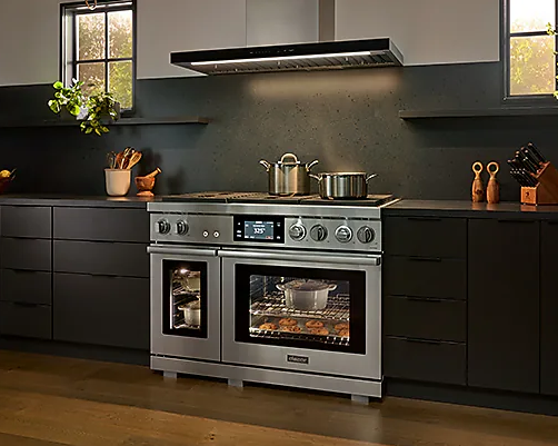 Dacor - 48 Inch 1200 CFM Wall Mount and Chimney Range Vent in Graphite Stainless - DHD48U990WM