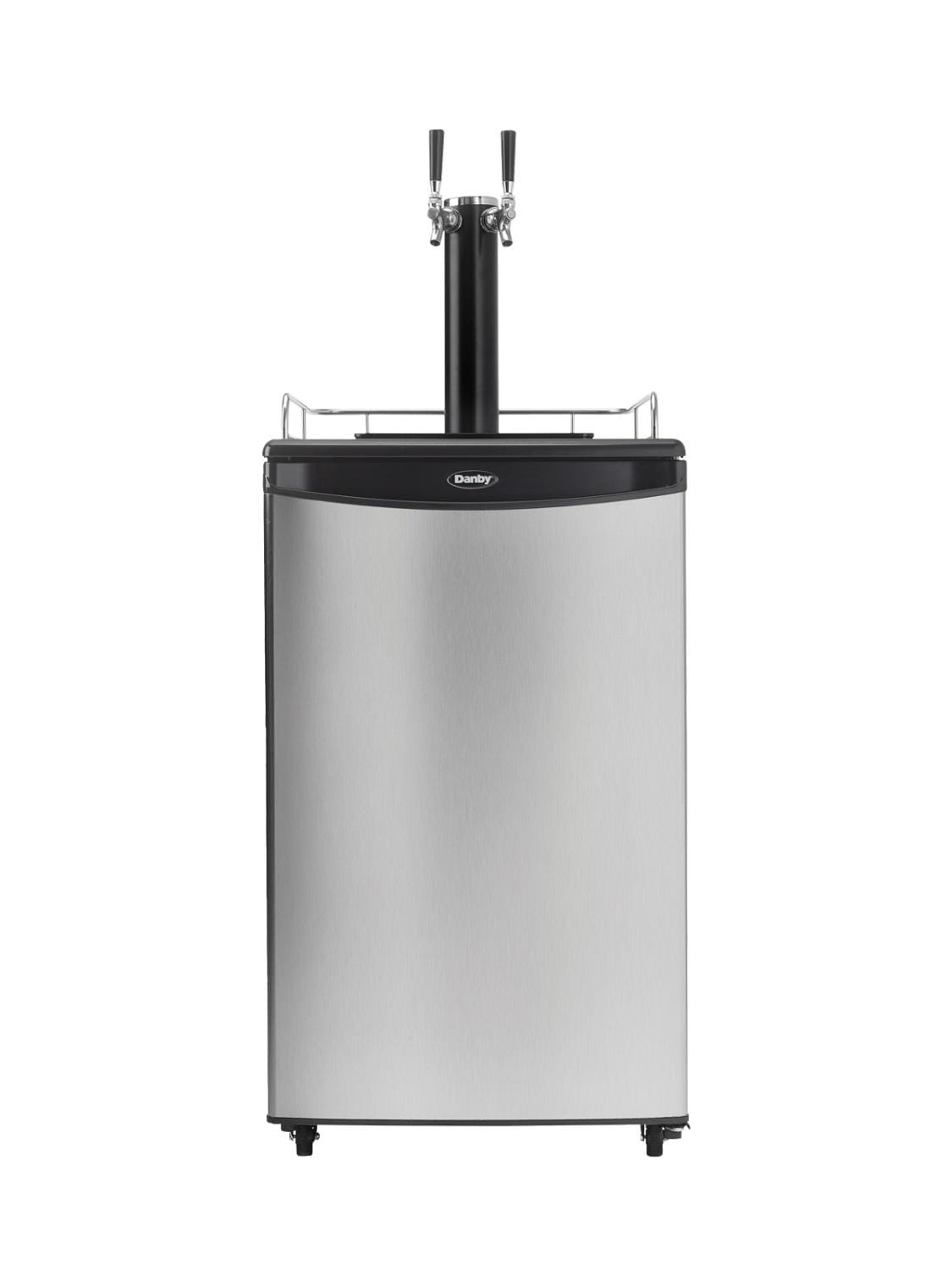 Danby - 20.59 Inch 5.4 cu. ft Dual-Tap Keg Cooler Refrigerator in Stainless - DKC054A1BSL2DB