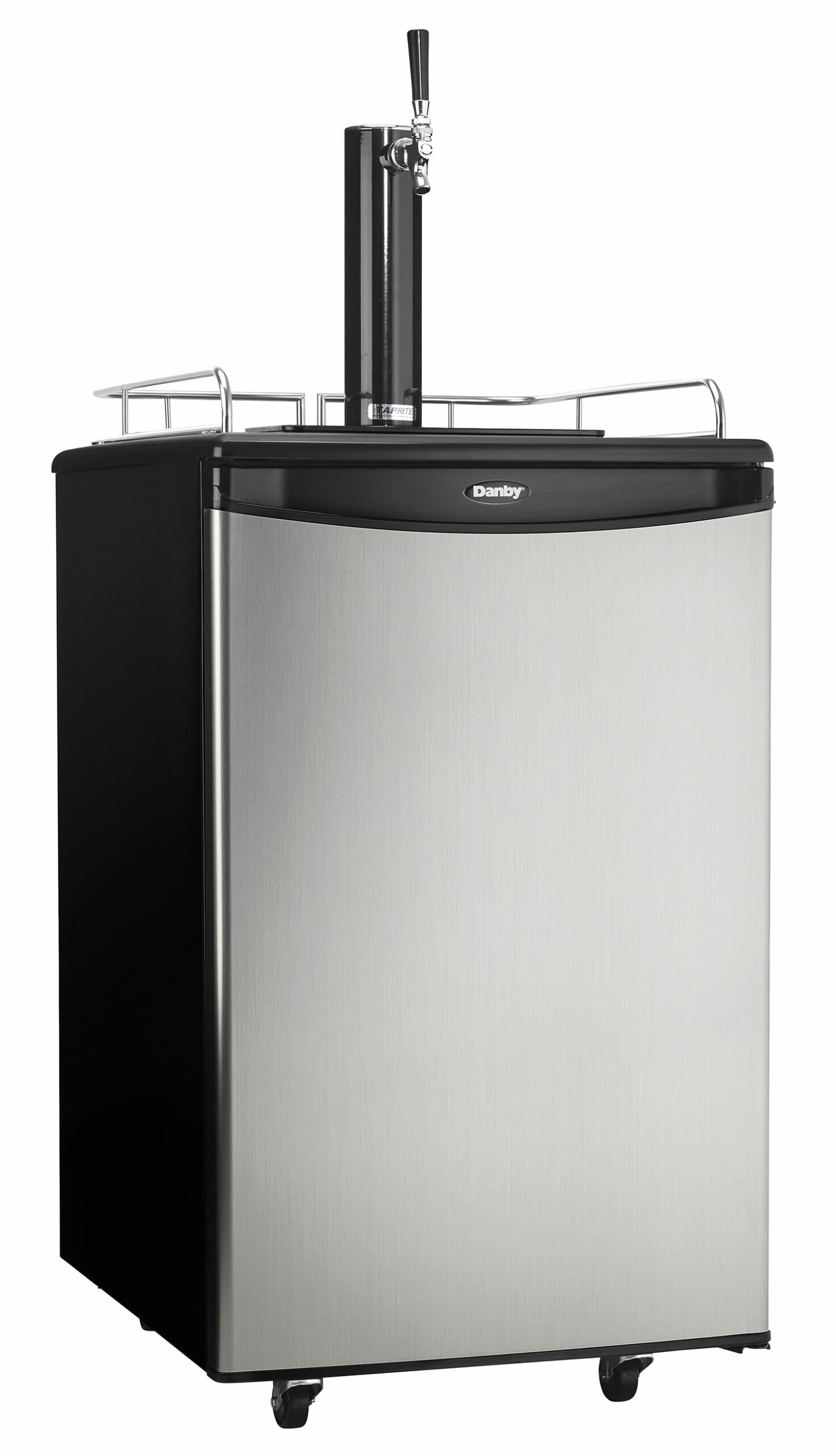 Danby - 20.59 Inch 5.4 cu. ft Single Tap Keg Cooler Refrigerator in Stainless - DKC054A1BSLDB