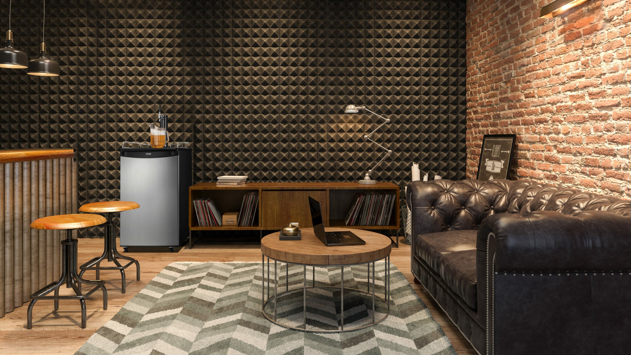 Danby - 20.59 Inch 5.4 cu. ft Single Tap Keg Cooler Refrigerator in Stainless - DKC054A1BSLDB