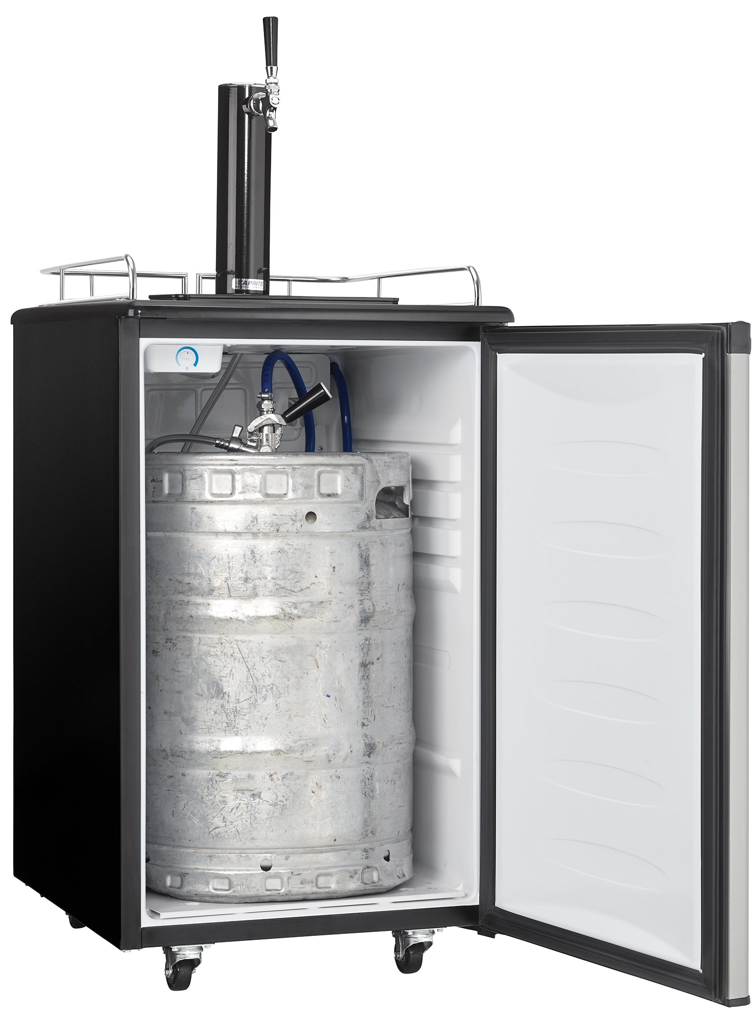 Danby - 20.59 Inch 5.4 cu. ft Single Tap Keg Cooler Refrigerator in Stainless - DKC054A1BSLDB