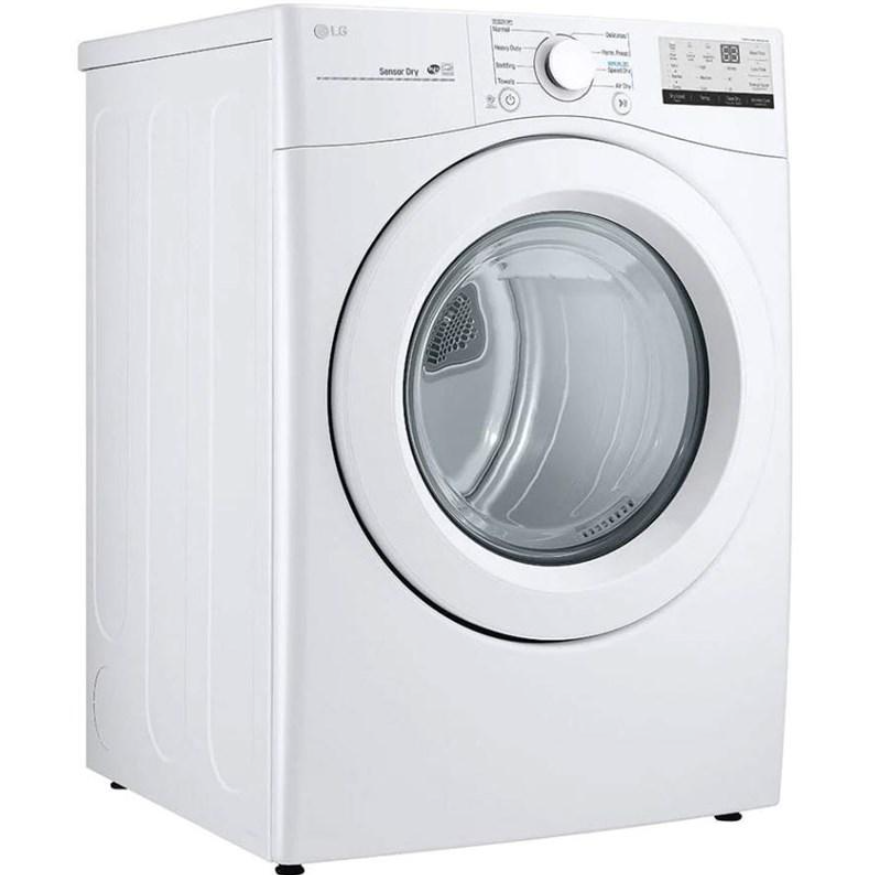 LG - 7.4 cu. Ft Vented Electric Dryer in White - DLE3400WL
