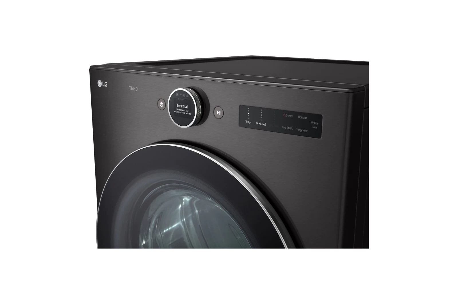LG - 7.4 cu. Ft Electric Dryer in Black Stainless - DLEX6700B