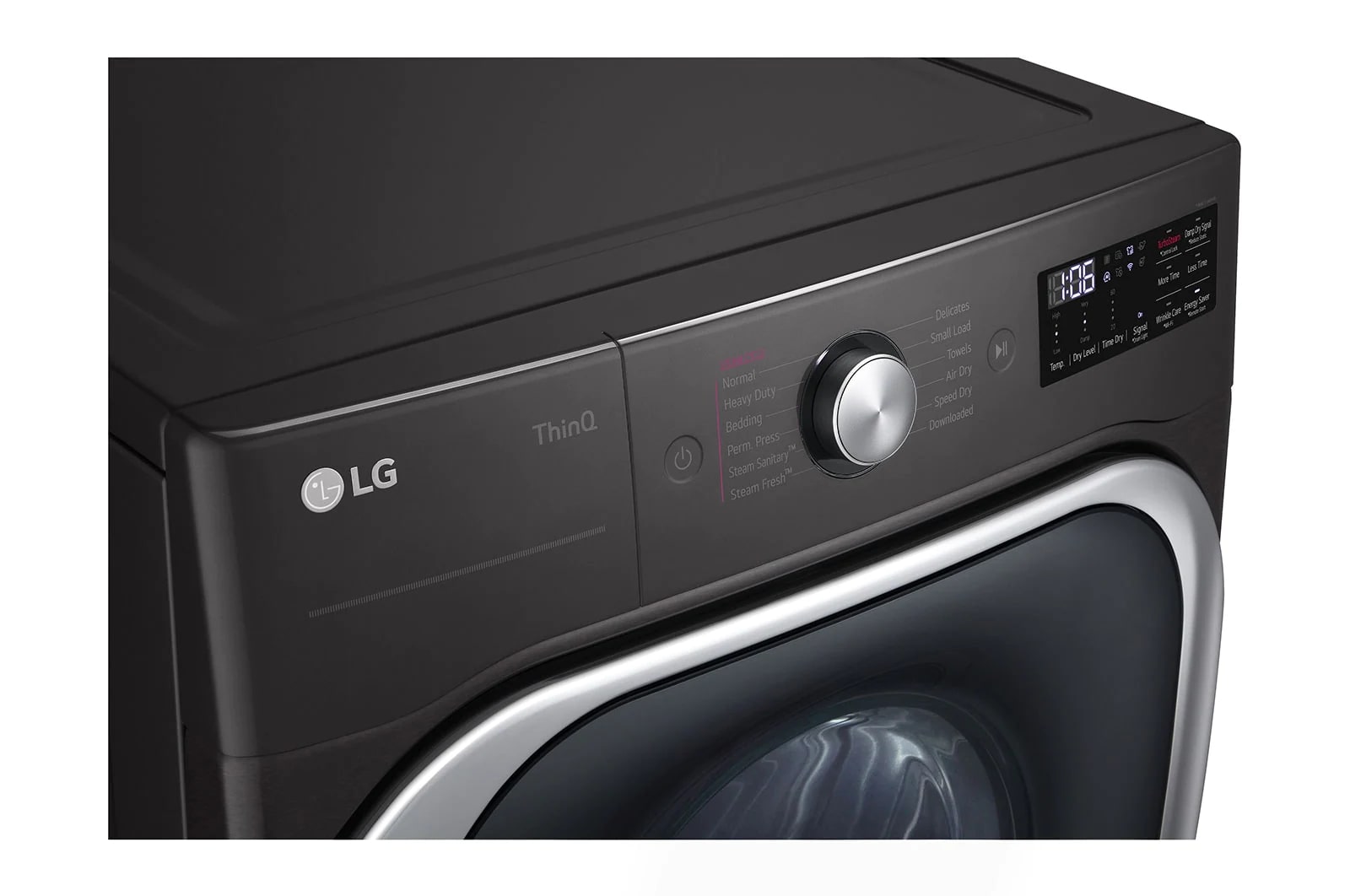 LG - 9.0 cu. Ft Electric Dryer in Black Stainless - DLEX8900B