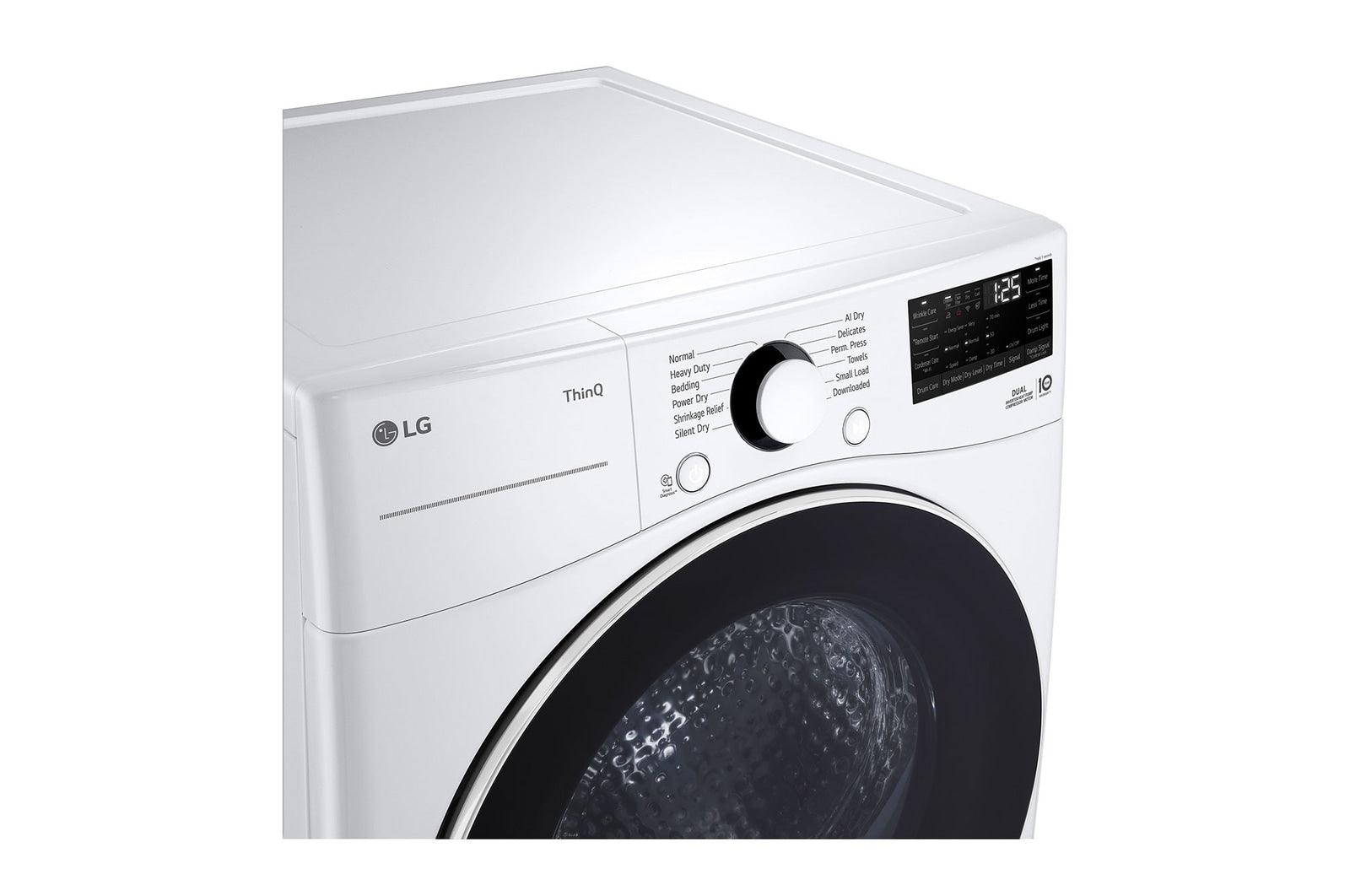 LG - 7.8 cu. Ft Ventless Heat Pump Dryer in White - DLHC3602W