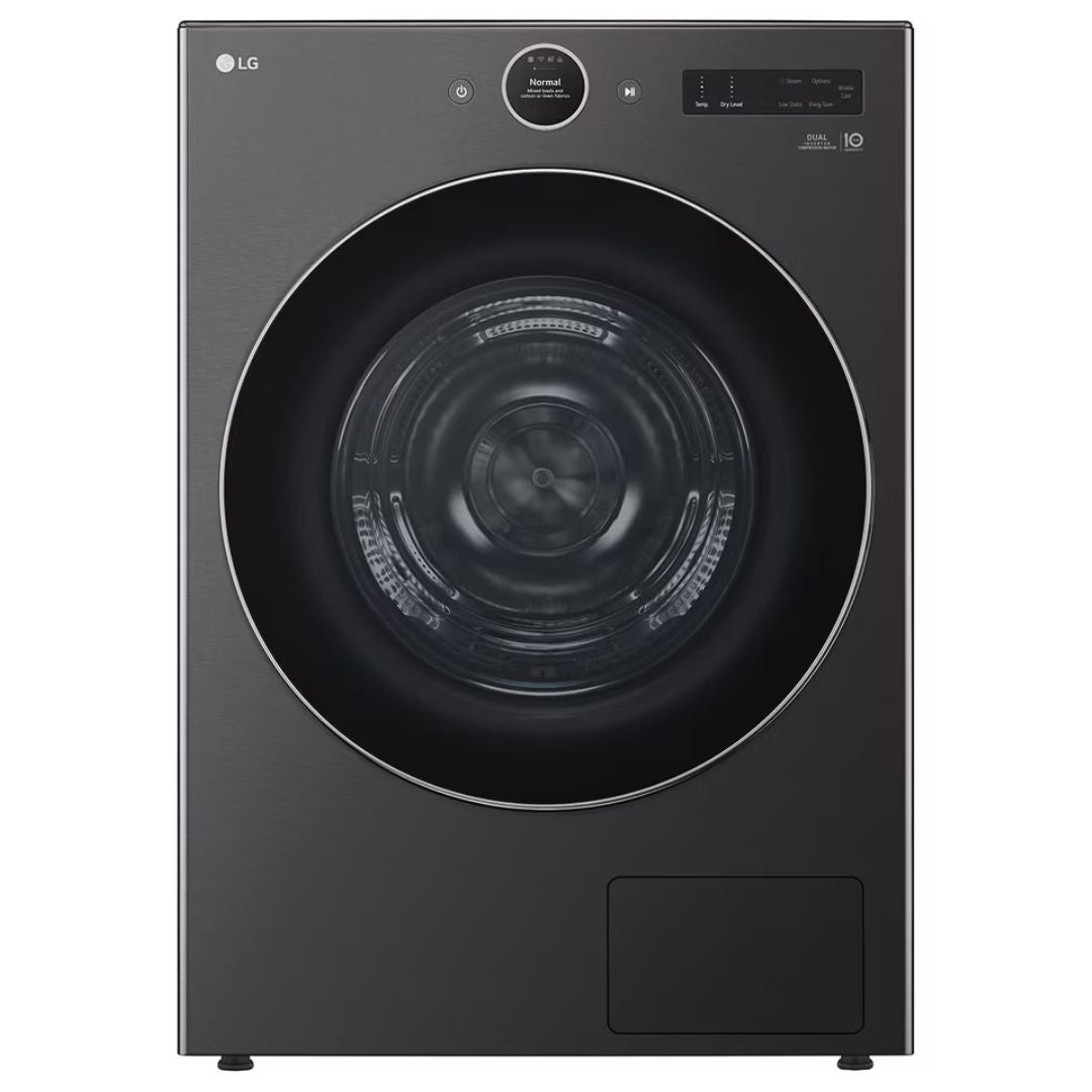 LG - 7.8 cu. Ft Electric Dryer in Black Stainless - DLHC6702B