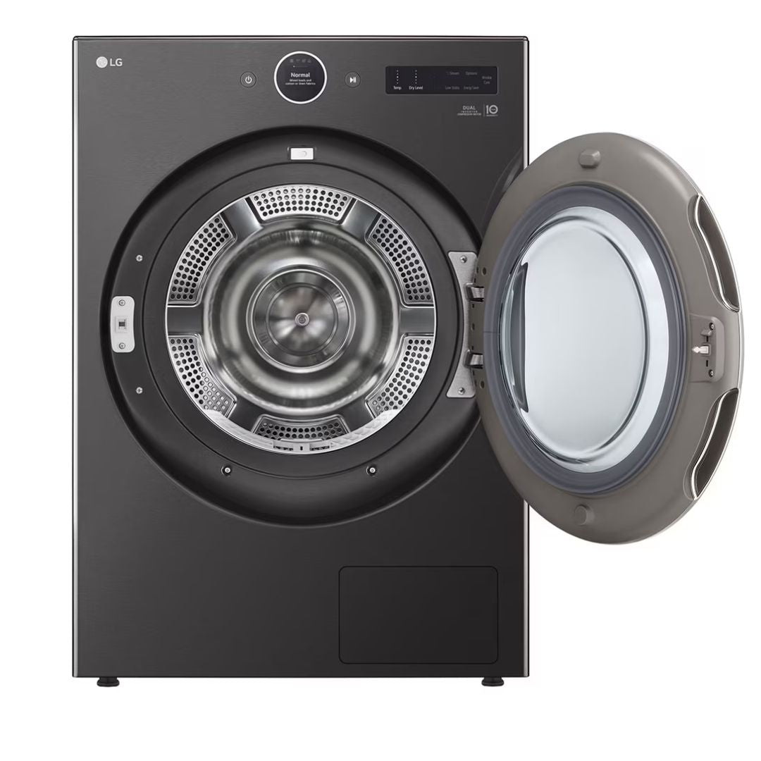 LG - 7.8 cu. Ft Electric Dryer in Black Stainless - DLHC6702B