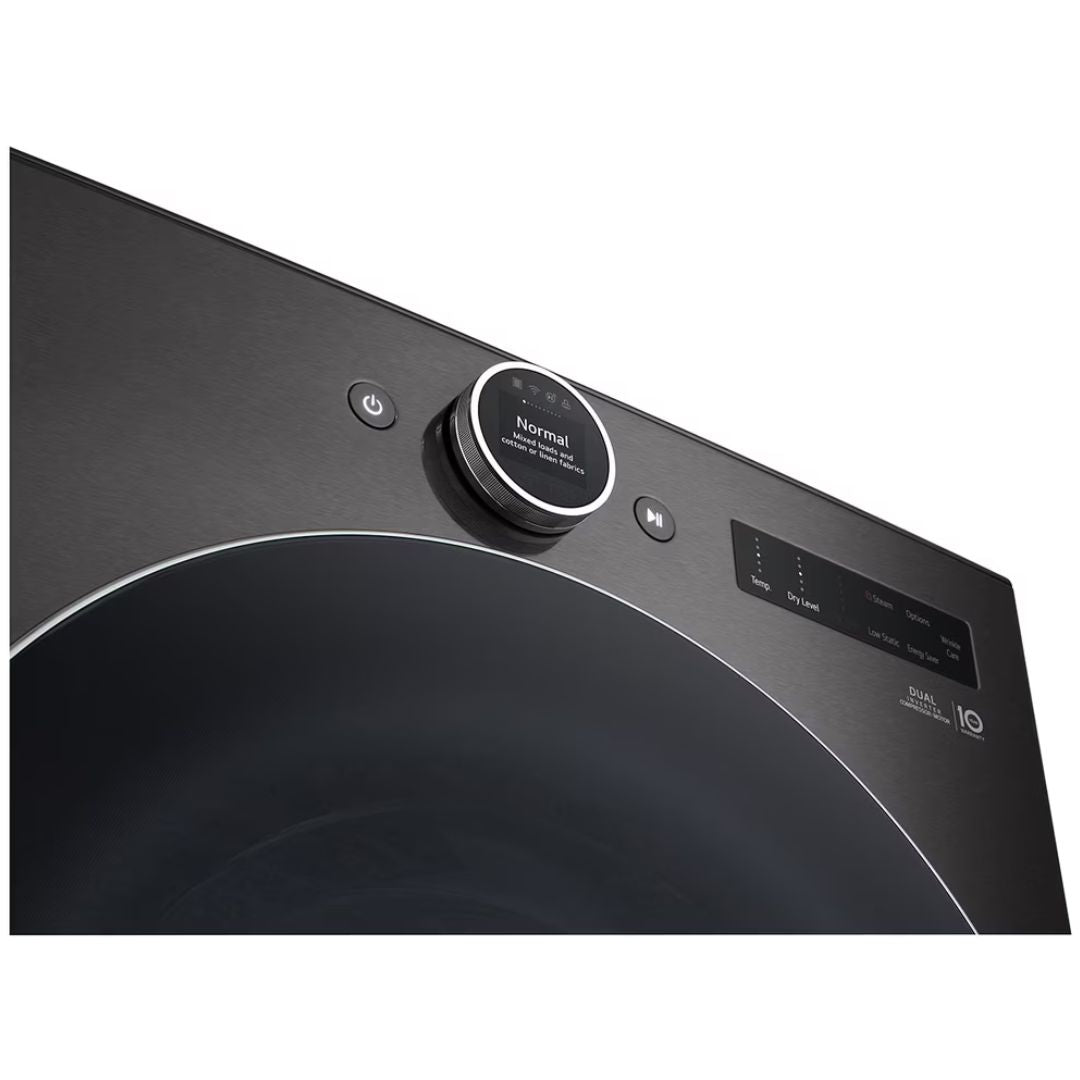 LG - 7.8 cu. Ft Electric Dryer in Black Stainless - DLHC6702B