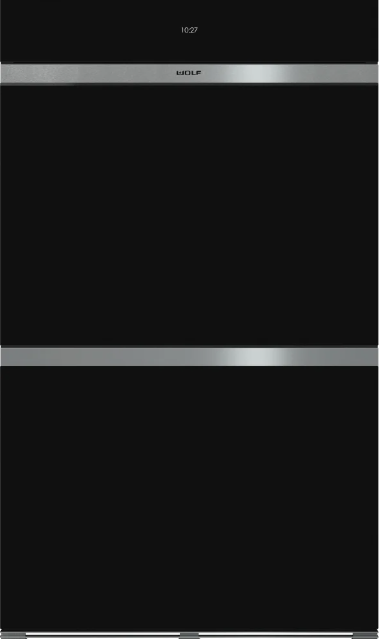 Wolf - 10.2 cu. ft Double Wall Oven in Black - DO3050CM/B