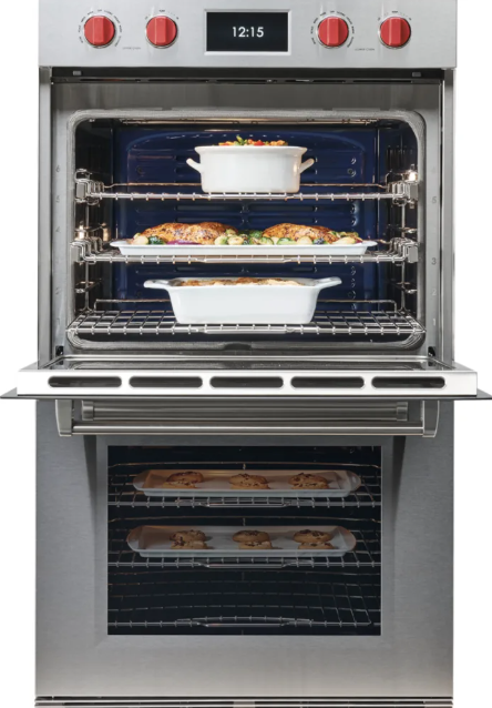 Wolf - 10.2 cu. ft Double Wall Oven in Black - DO3050CM/B