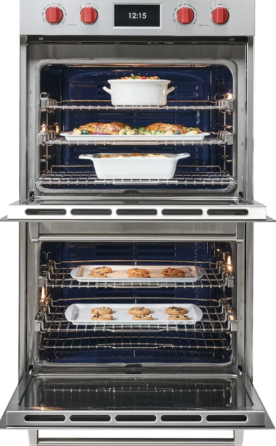 Wolf - 10.2 cu. ft Double Wall Oven in Black - DO3050CM/B