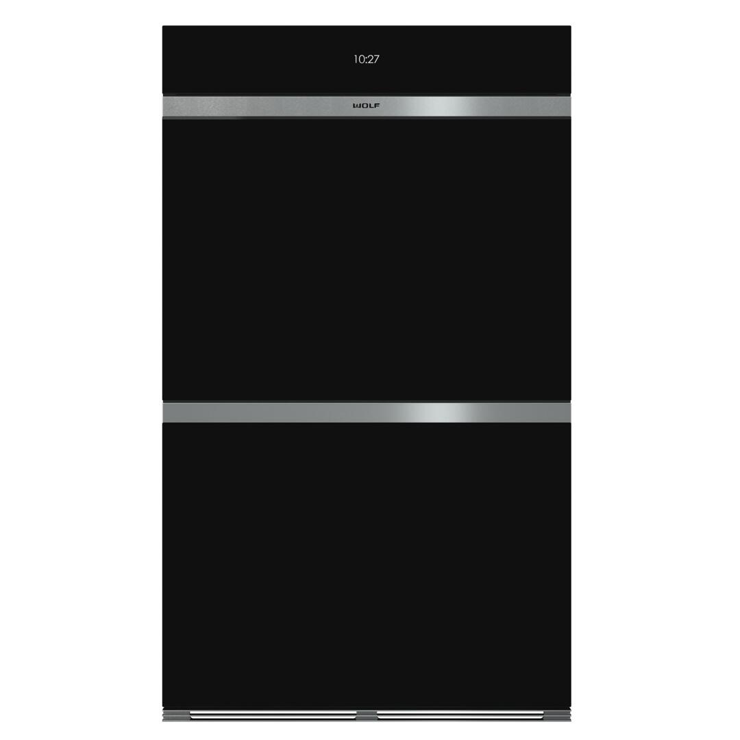 Wolf - 10.2 cu. ft Double Wall Oven in Black - DO30CM/B