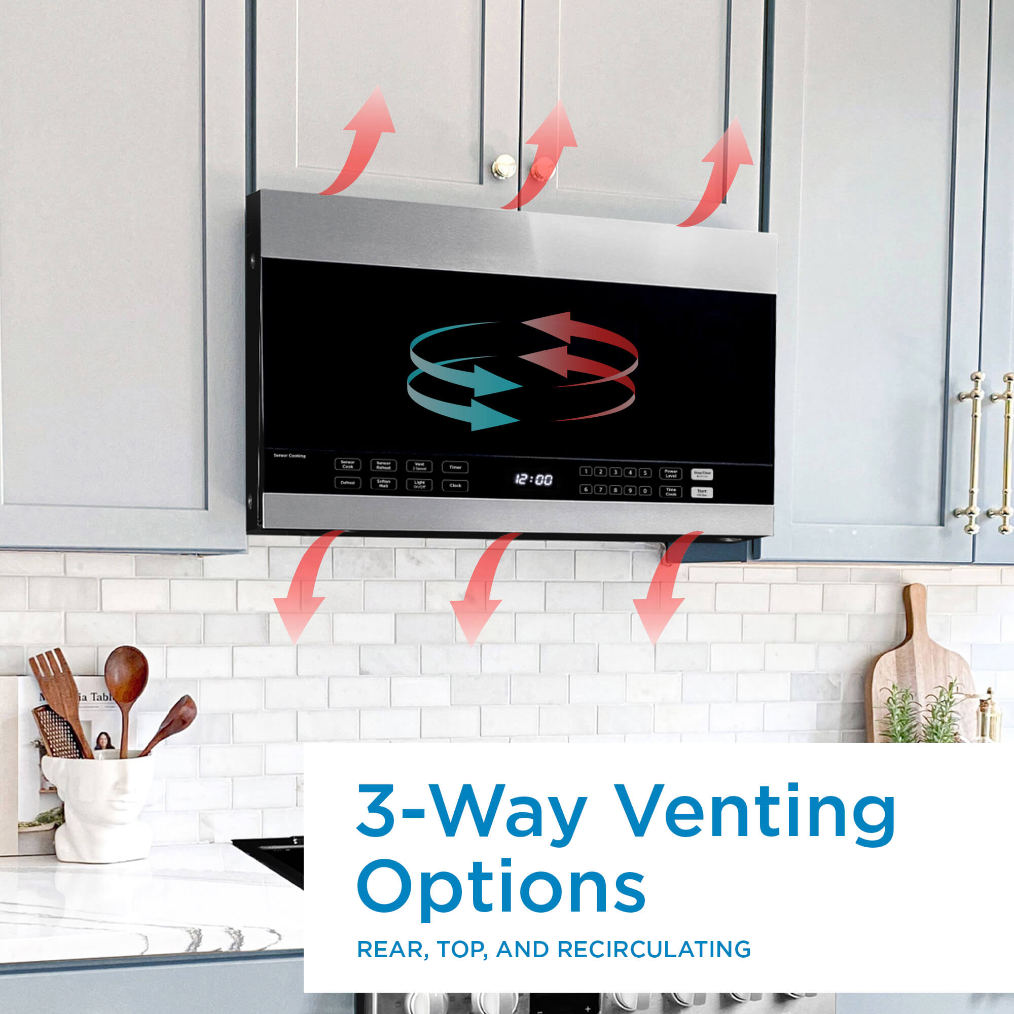 Danby - 1.4 cu. Ft Over the range Microwave in Stainless - DOM014401G1