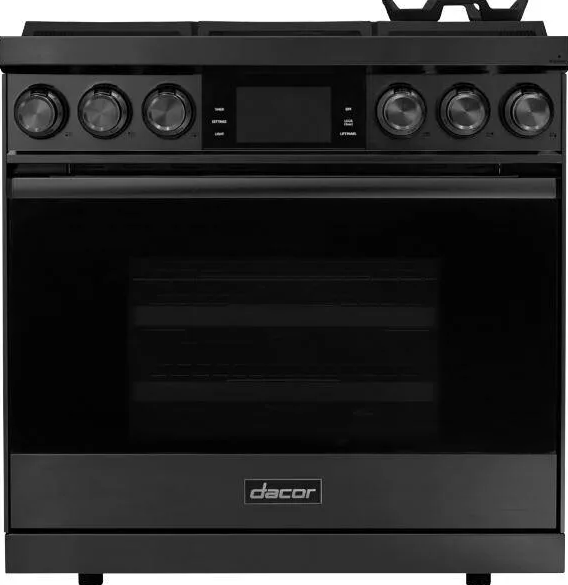Dacor - 4.8 cu. ft Dual Fuel Range in Graphite Stainless - DOP36C86DLM