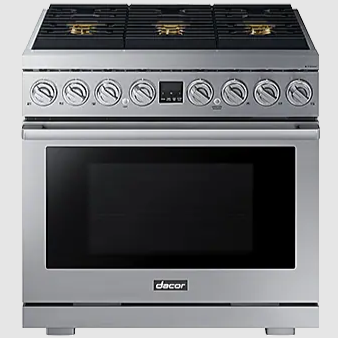 Dacor - 6.3 cu. ft Dual Fuel Range in Stainless - DOP36T86DLS