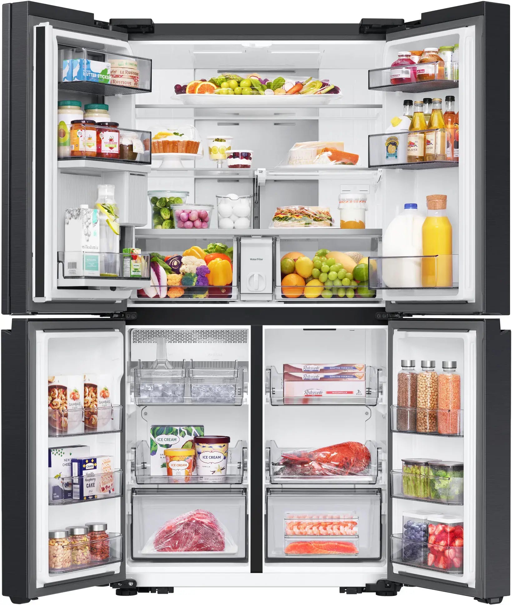 Dacor - 36 Inch 22.8 cu. ft 4-Door Refrigerator in Graphite - DRF36C500MT
