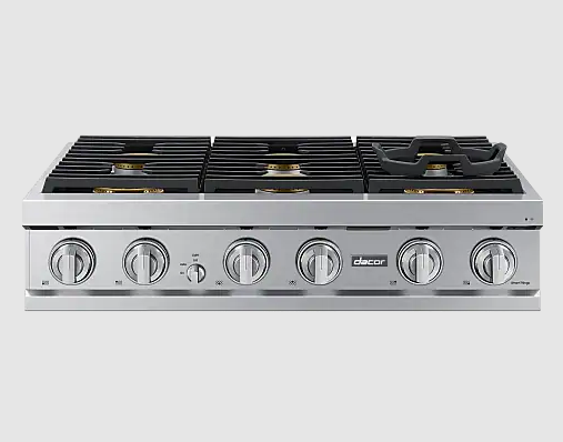 Dacor - 35.875 Inch Gas Cooktop in Graphite Stainless - DTT36T960GM