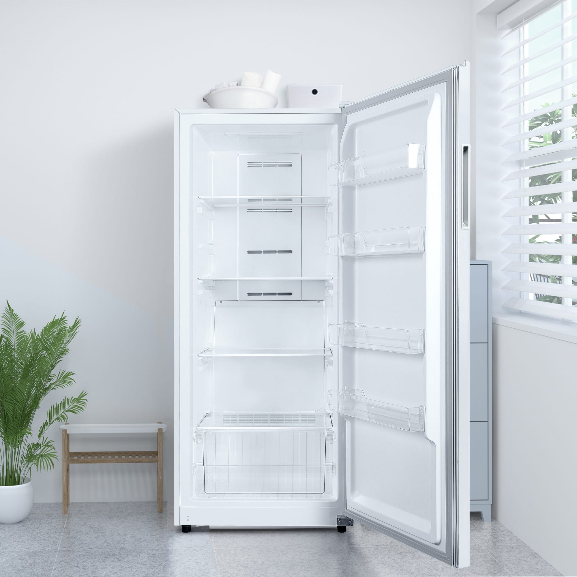 Danby - 14 cu. Ft Upright Freezer in White - DUF140A1WDB