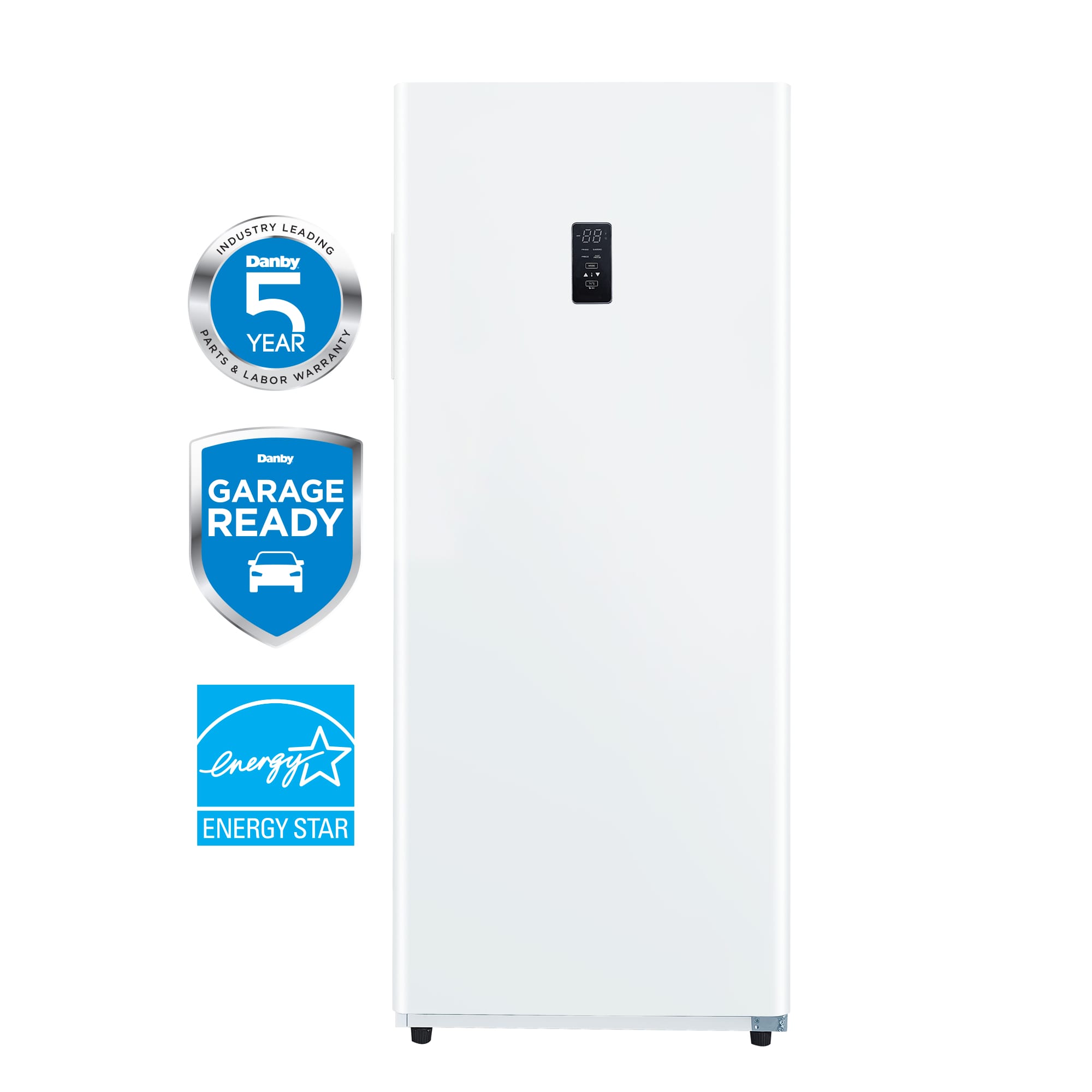 Danby - 14 cu. Ft Upright Freezer in White - DUF140A1WDB