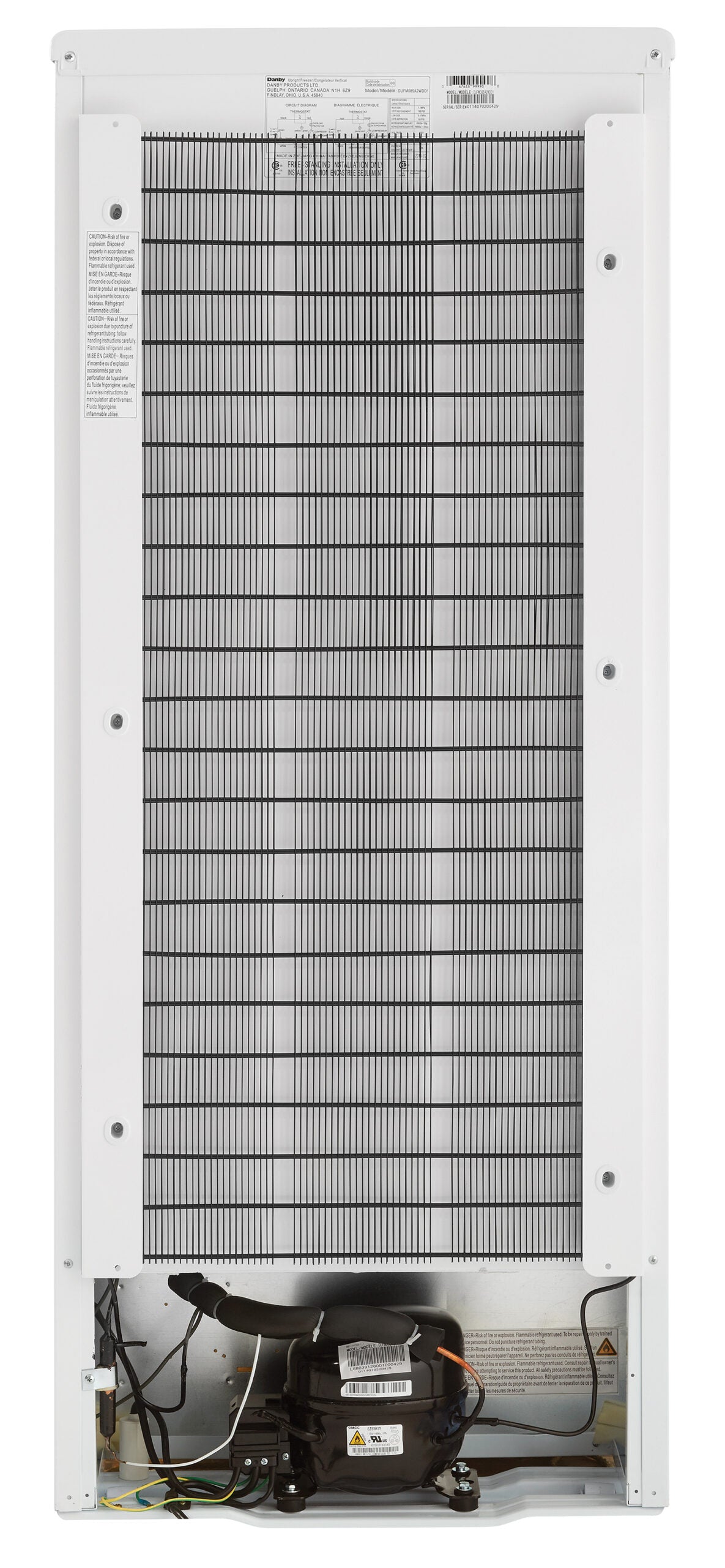 Danby - 8.5 cu. Ft Upright Freezer in White - DUFM085A4WDD