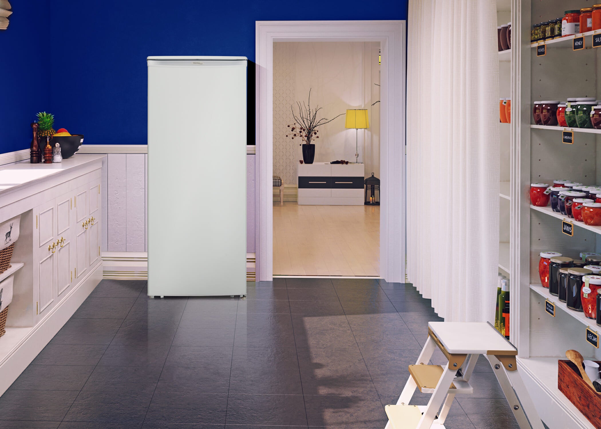 Danby - 8.5 cu. Ft Upright Freezer in White - DUFM085A4WDD