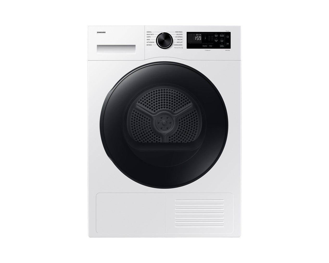 Samsung - 4 cu. Ft Compact Dryer in White - DV25FGC0B0BEAC