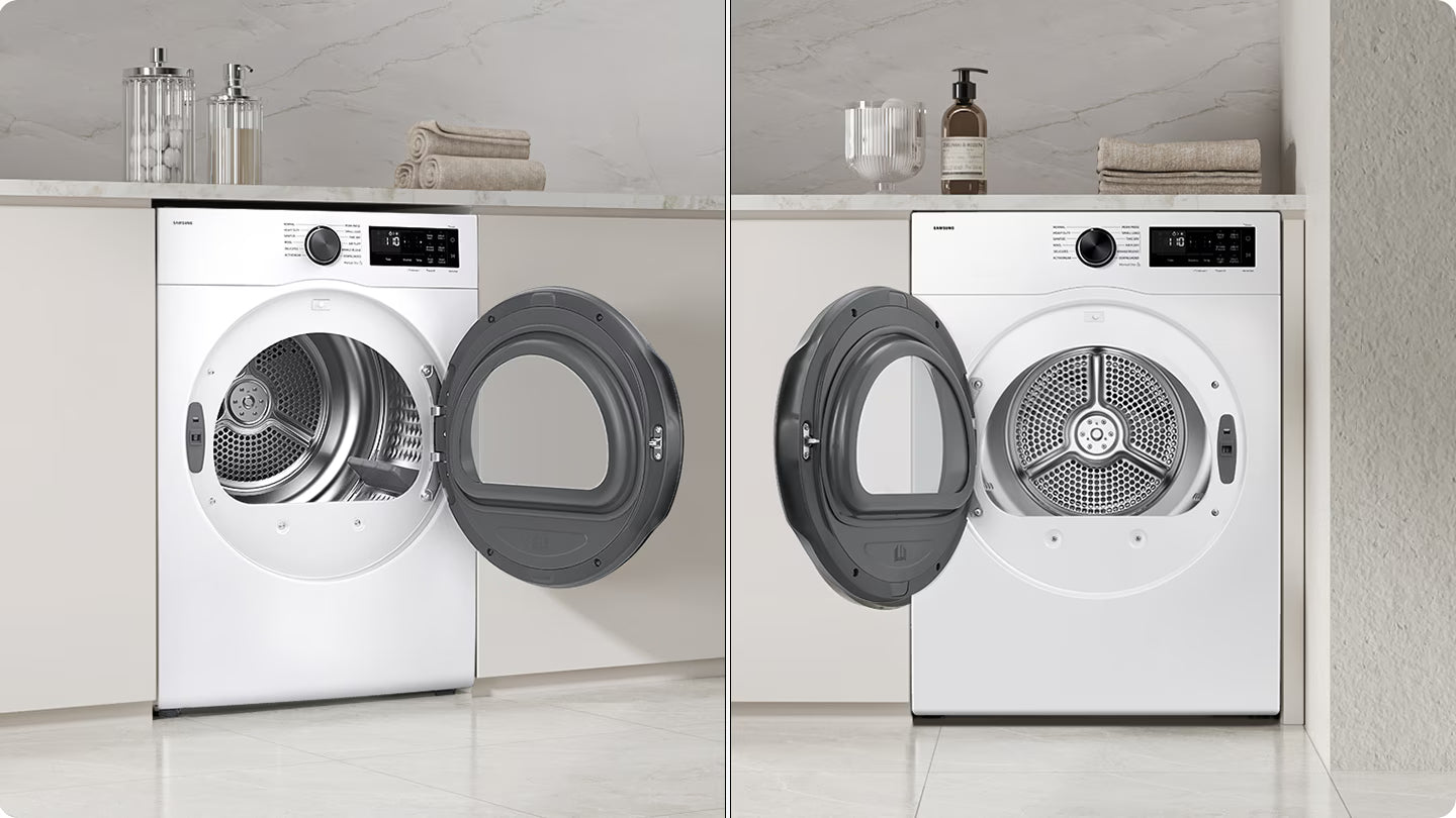Samsung - 4 cu. Ft Compact Dryer in White - DV25FGC0B0BEAC