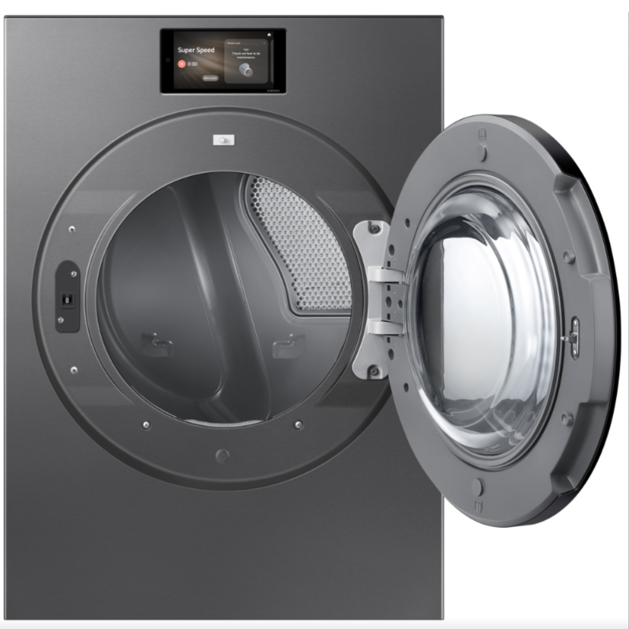 Samsung - 7.6 cu. Ft Vented Electric Dryer in Dark Steel - DV90F53AESAC
